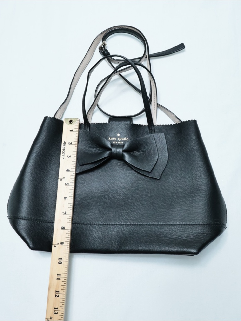 Kate Spade Vanderbilt Place Giorgia Satchel Bag Pebbled Black Leather Bow NWOT - Picture 13 of 16
